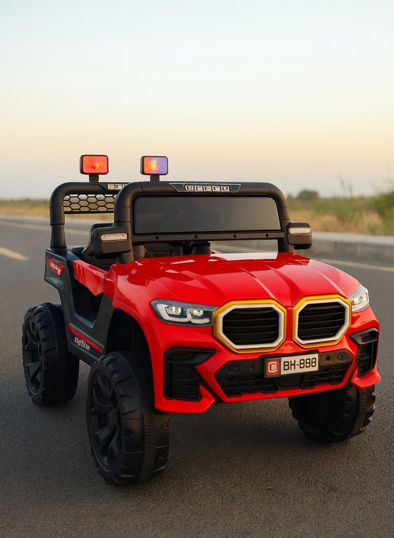 ضحكة  سيارة  جيب كهربائي للأطفال 4*4  – تصميم رياضي مزدوج المقاعد مع إضاءات LED مدهشة قوة بلا حدود - Image 2