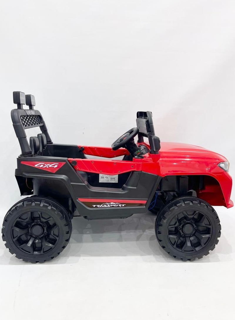 ضحكة  سيارة  جيب كهربائي للأطفال 4*4  – تصميم رياضي مزدوج المقاعد مع إضاءات LED مدهشة قوة بلا حدود - Image 4