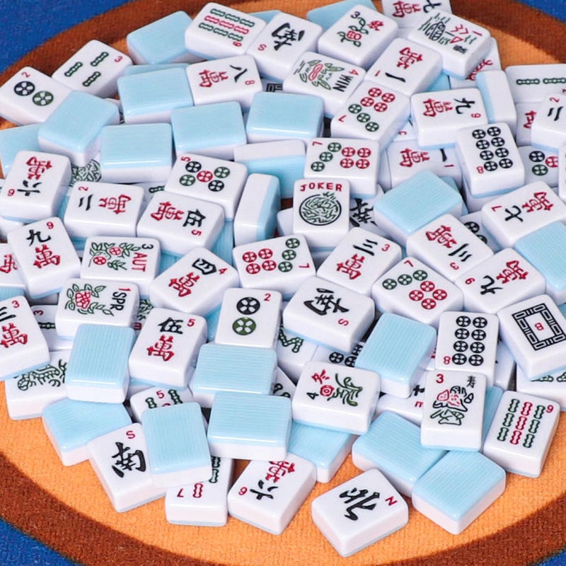 GUSTARIA American Mahjong Tiles Set,Mahjong Game Set with 166pcs 1.2â€™â€™ Light Blue Tiles (Tiles Only Set) - Image 4