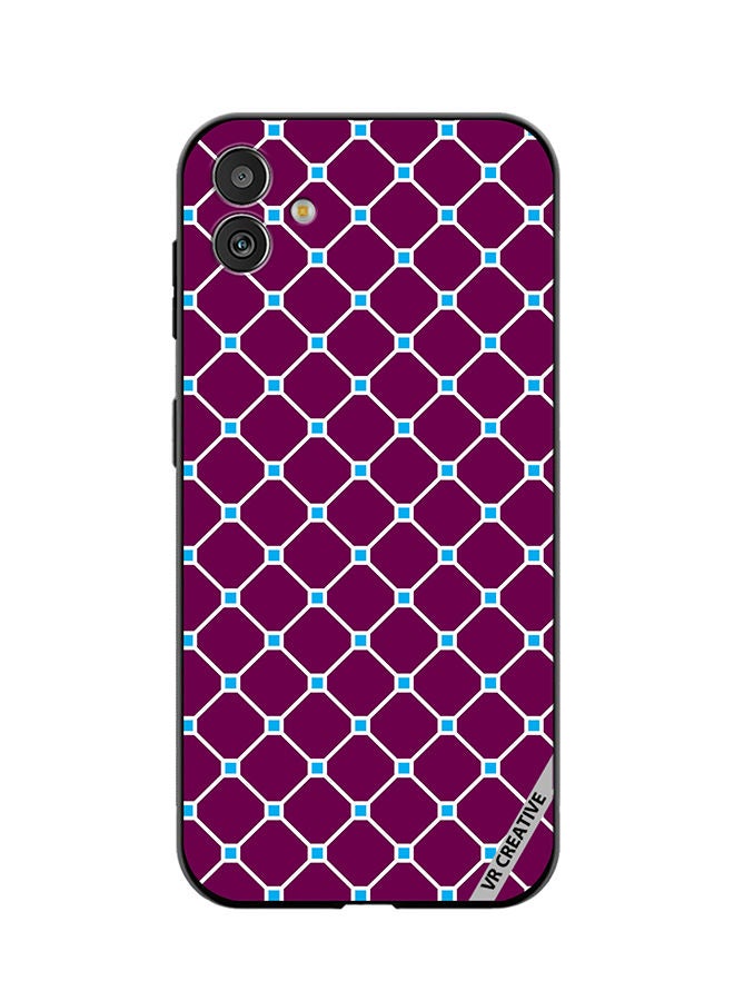 VR CREATIVE Protective Case Cover For Samsung Galaxy F14 Abstract Crossed Lines Seamless Patternn Design Multicolour - Image 1