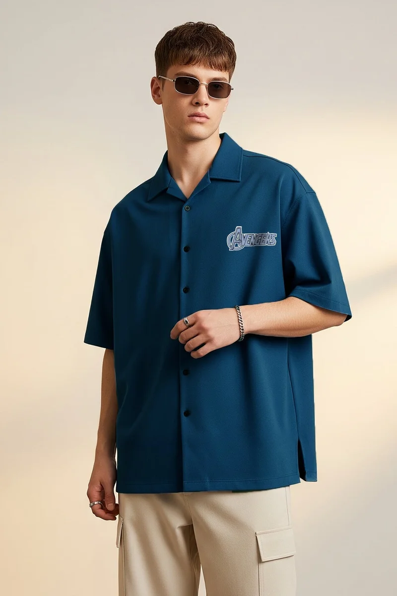 فيردو Veirdo Oversized Shirt for Men – Trendy Printed Casual Wear
