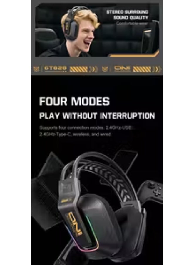 أونيكوما سماعة الألعاب متعددة الأوضاع ONIKUMA GT828 RGB - أسود - Image 4
