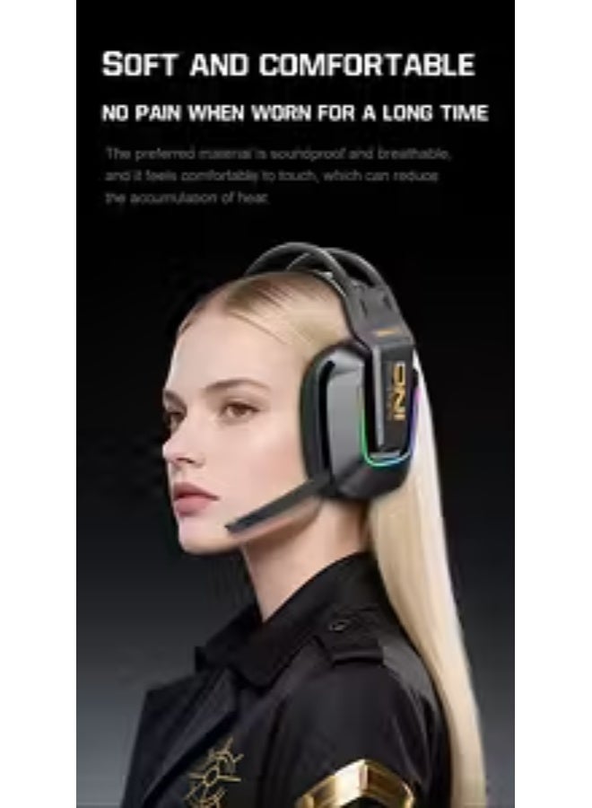 أونيكوما سماعة الألعاب متعددة الأوضاع ONIKUMA GT828 RGB - أسود - Image 5