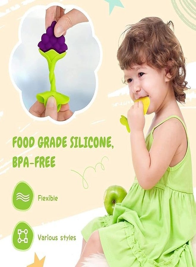 FIRAGE Baby Food Feeder Pacifier for 6-12 Months - BPA-Free Fruit & Vegetable Mesh Teether - Self-Feeding Soother with Safety Lock - Pink & Purple - Easy to Clean, Helps Teething Relief & Training (Pink And Orange, 6-12 Months) - Image 3