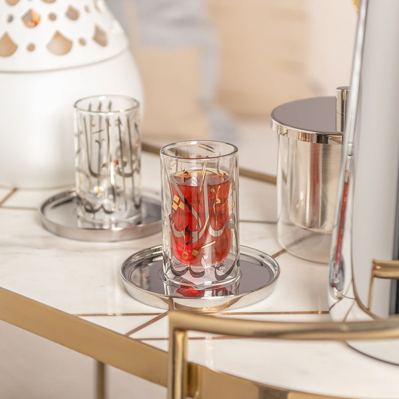 Dallaty Oulfa silver glass 12 pcs Tea set - Image 4