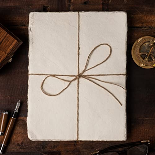 NomadCraftsCo. Watercolor Paper | Letter Sized Vintage Paper 8.5 x 11 Inches | 200 GSM Handmade Paper | 50 Sheets of Recycled Cotton Papers, Perfect for Any Medium, Blank Water Color Papers, Antique Paper - Image 4