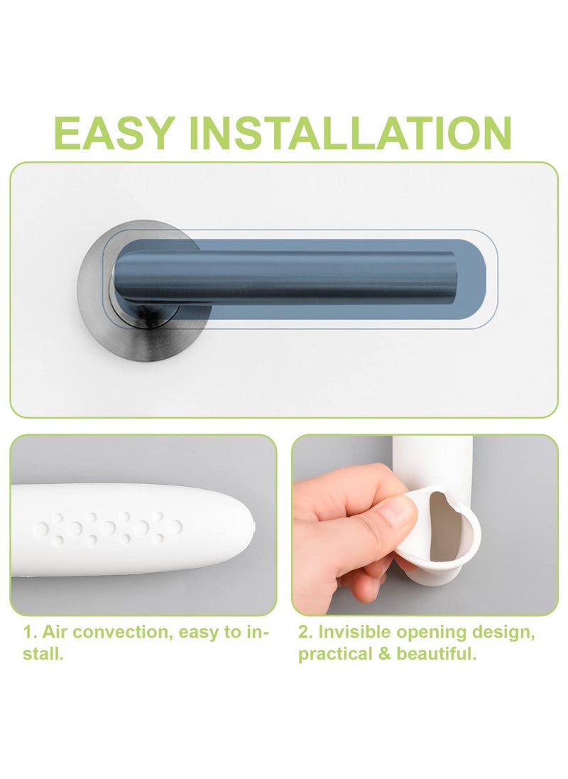 2 Pcs Silicone Door Handle Covers, Silicone Door Handle Glove Anti-Static Safety Door Knob, Baby Safety Equipment Kids Safety Door Knob Cover for Flat Square Door Handle  - Image 5