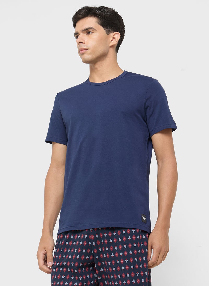 EMPORIO ARMANI 2 Pack Of Logo Crew Neck T-Shirt  - Image 3