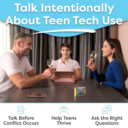 TALKING POINT CARDS 195 Parent Teens Conversation Cards Support Parents Teens in Navigating Technology Social Media Boundaries Put Down The Phone Improve Communication Perfect for Home Classroom Use - Image 5