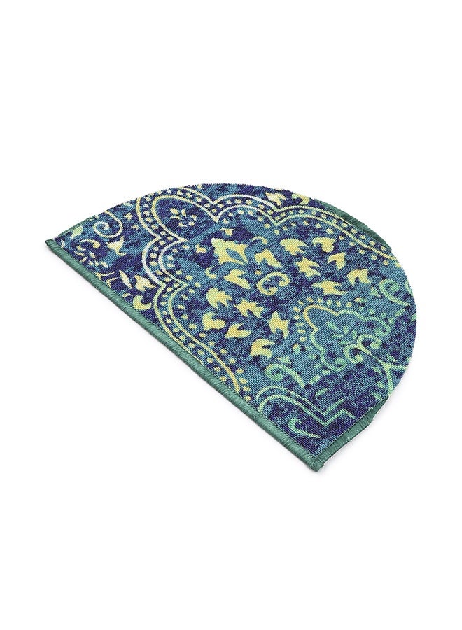 عقد الحالة سجادة مدخل على شكل نصف دائرة/شكل حرف D من Status Contract، سجادة ديكور منزلي غير قابلة للانزلاق للحمام وغرفة النوم والشرفة وغرفة المعيشة، قابلة للغسل ومضادة للأوساخ، 38 × 58 سم - Image 2