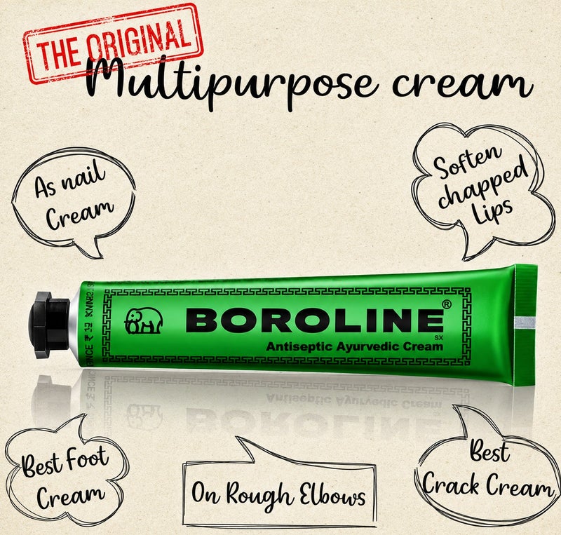 Boroline Antiseptic Ayurvedic Cream Tube Pack of 6 Deep Moisturizing Skin Repair Cream 19g Each - Image 3