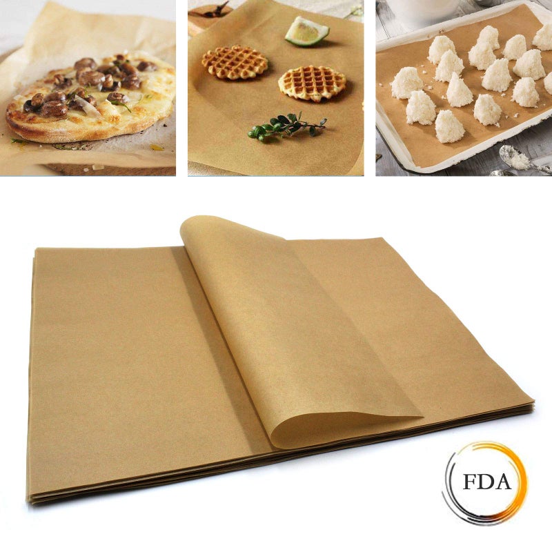 Handook 100pcs Unbleached Parchment Paper for Baking, 12x16 Inches Non-Stick Precut Parchment Paper Sheets for Baking Cookies, Cooking, Air Fryer, Oven - Image 3