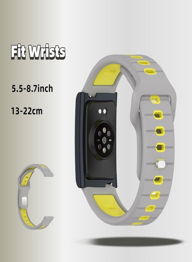 QHBAMD 3 Pack Compatible for Amazfit Helio Strap Silicone Band- Soft Breathable Waterproof Sport, Adjustable for Women Men - Image 3