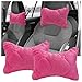 BWBWND 2PCS Car Headrest Pillow Soft Comfortable Vehicle Neck Pillow Head Rest Pad Breathable Auto Seat Headrest Neck Support Relieving Driving Fatigue Universal Car Accessories Pink - Image 2