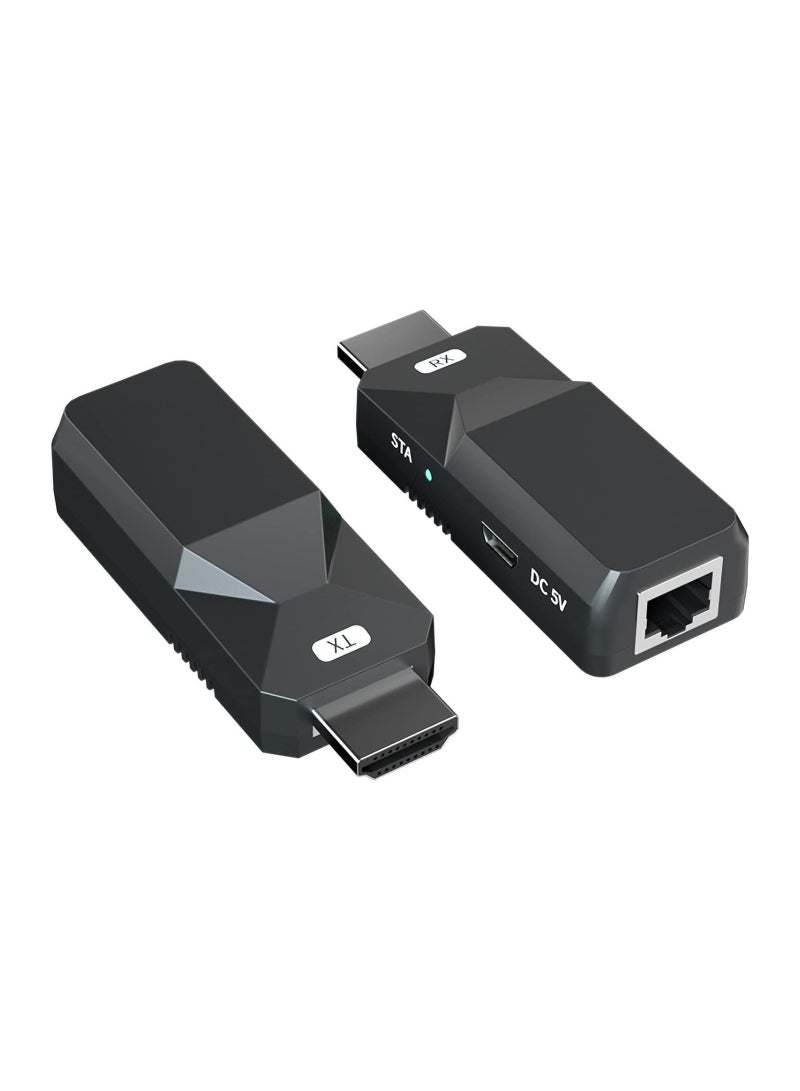 Excefore HDMI Extender 165ft Audio Video 1080P Over Cat5 Cat6 Ethernet Cable Transmit Lossless Signal HDMI Long Distance Extension Adapter, 2 PCS  - Image 1