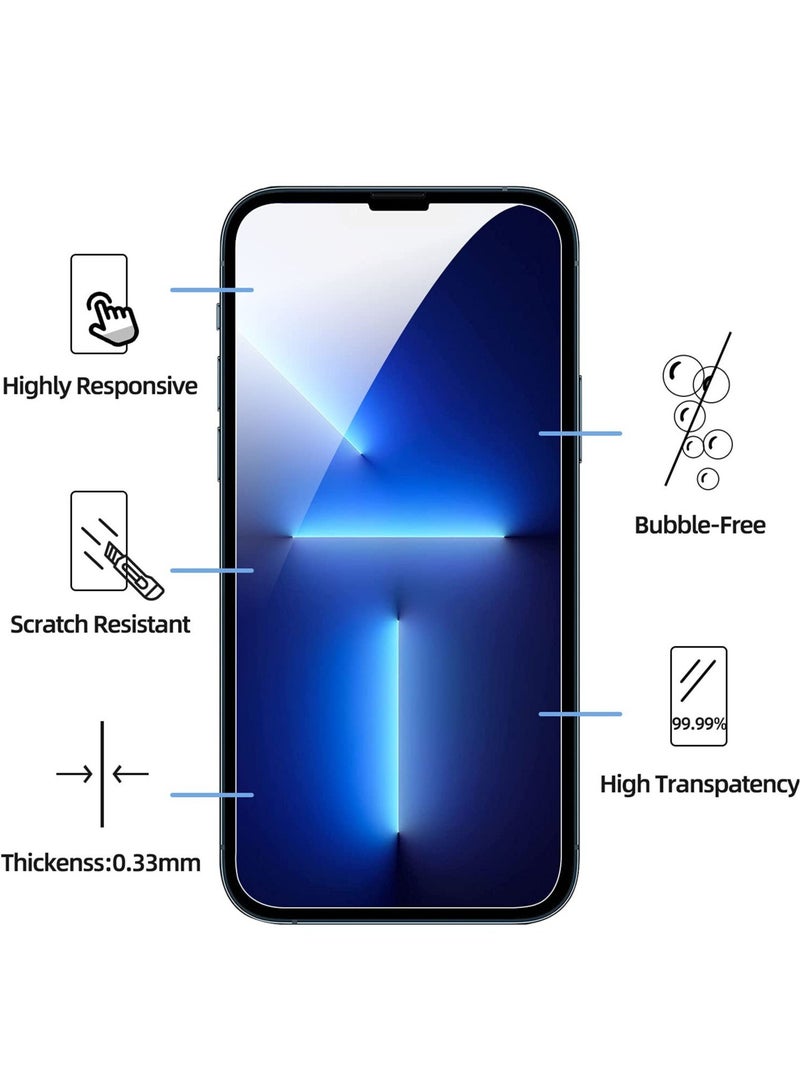 3 Pack Designed for iPhone 14 Pro Max (6,7") Screen Protector Tempered Glass, Case Friendly Anti Scratch Bubble Free Ultra Resistant - Image 3