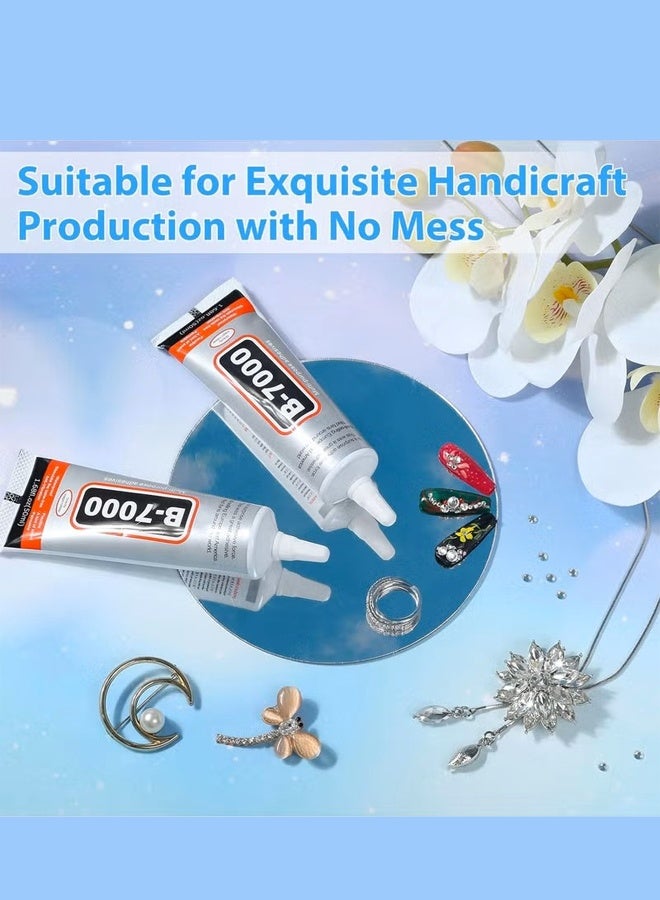 (2pcsx50 ml) B-7000 Super Glue, Industrial Strength Adhesive B7000 Multifunctional Glue Paste for Rhinestones Crafts, Clothes Shoes, Fabric, Jewelry Making, Cell Phones, Tablet, Wood, Rubber, Leather Textile - Image 4