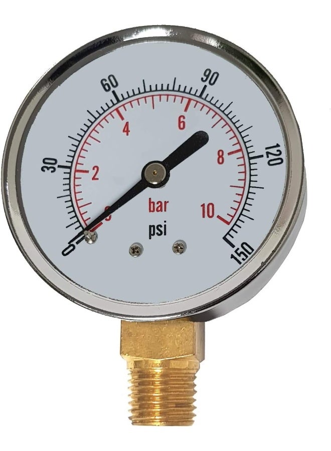 Royal Apex Heavy Duty Pressure Gauge 2.1/2 Inch For Water Air Oil 10 Bar 150Psi - Image 1