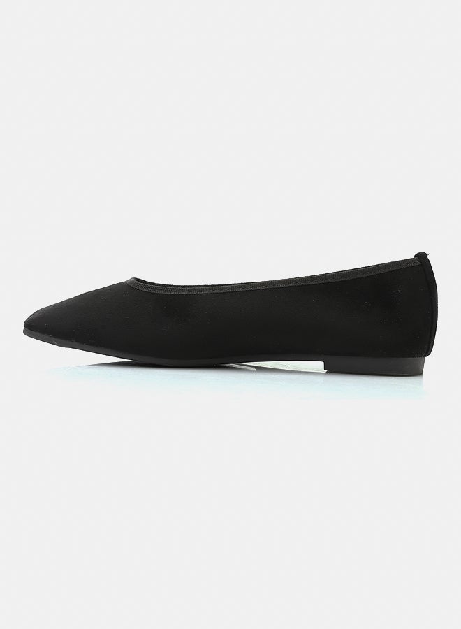 Dejavu Shoes FAN-DVTX-004 Suede Simple And Plain Black Slip On For Women - Image 4