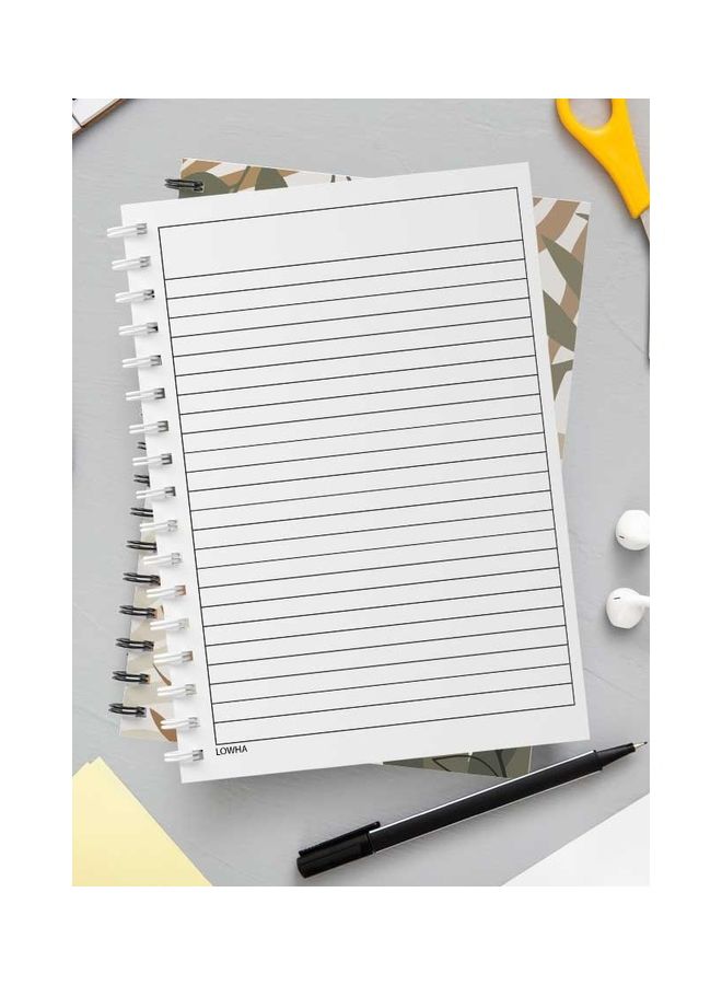 لوحة دفتر ملاحظات بسلك حلزوني للمدرسة أو العمل يحتوي على 60 ورقة - اسم هاديل باللغة العربية بني/ رمادي/ أسود - Image 3