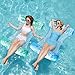 SLOOSH 2 Tropical Leaves Packs Hammock Pool Floats Adults 4in1 MultiPurpose Inflatable Pool Floaties PVC Water Hammock Lounge Blue Cyan - Image 3