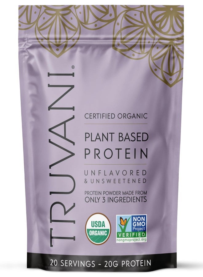 Truvani Pea Protein Powder | Unflavored | 20g Organic Vegan Plant Based Protein | 20 Servings | Keto | Gluten & Dairy Free | Low Carb | No Added Sugar - Image 1