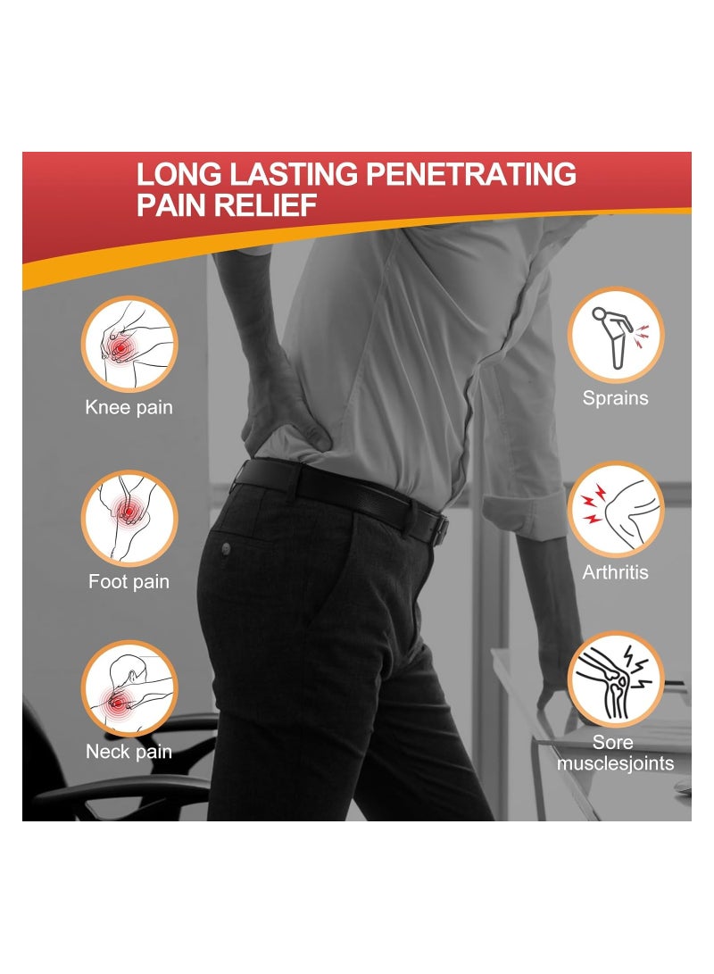 10 Pain Relief Patches for Knee, Muscle, Joint, and Back Pain - Natural Heat Plaster for Targeted Relief of Neck, Knee, and Bone Discomfort - 8-Hour Long-Lasting Effect - Image 4