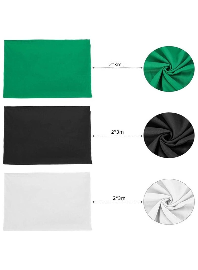 والالا طقم حامل خلفية شاشة خضراء/سوداء/بيضاء لاستوديو الصور والفيديو، مع حامل دعم خلفية الصور للصور الشخصية وتصوير المنتجات وتصوير الفيديو - Image 3