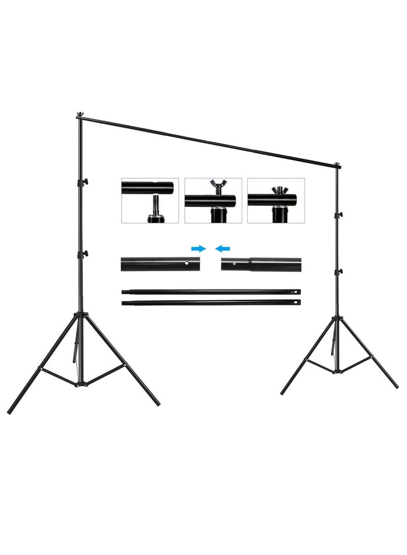 والالا طقم حامل خلفية شاشة خضراء/سوداء/بيضاء لاستوديو الصور والفيديو، مع حامل دعم خلفية الصور للصور الشخصية وتصوير المنتجات وتصوير الفيديو - Image 2