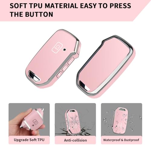 QBUC for Kia Key Fob Cover with Keychain,Car Key Case Shell Protection Fit for Kia K5 Forte Sportage Soul Seltos Telluride Sorento - Image 3