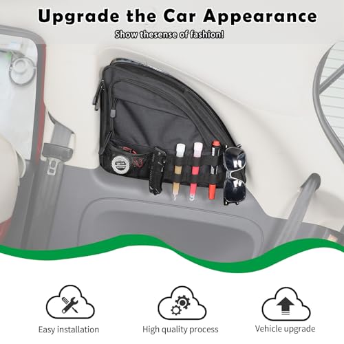 HAPPYHORSE Car Trunk Storage Bag Organizer Compatible with Fiat 500 2007-2024 trunk Storage Organizer Multi-Compartment Oxford Cloth Car Storage Bag Increase Accessories (Right) - Image 2