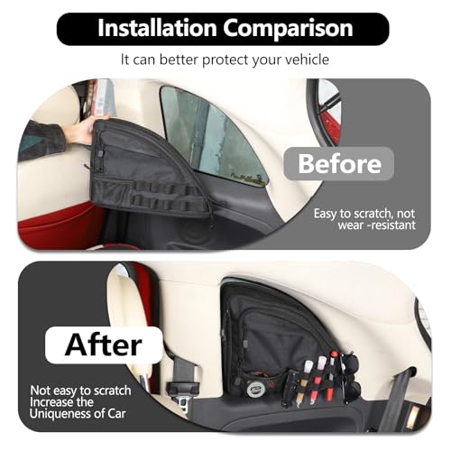 HAPPYHORSE Car Trunk Storage Bag Organizer Compatible with Fiat 500 2007-2024 trunk Storage Organizer Multi-Compartment Oxford Cloth Car Storage Bag Increase Accessories (Right) - Image 3