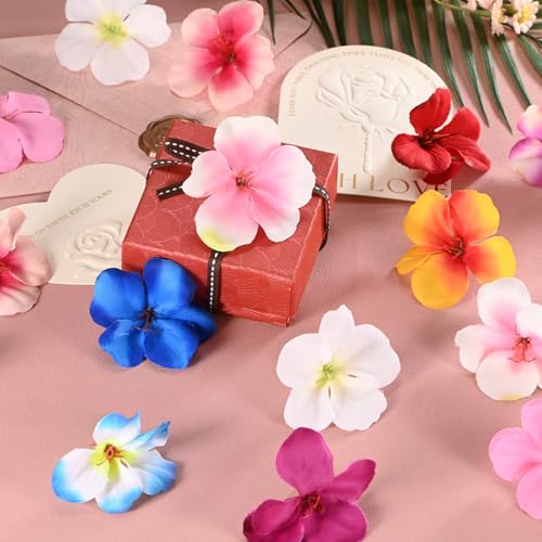 M METERXITY 50-Pack Artificial Orchid Flower Heads, Fake Silk Orchid Flowers Head for DIY Crafts/Dress/Wedding/Party Decoration [Pink+White, 2.2"/ 5.5cm] - Image 4
