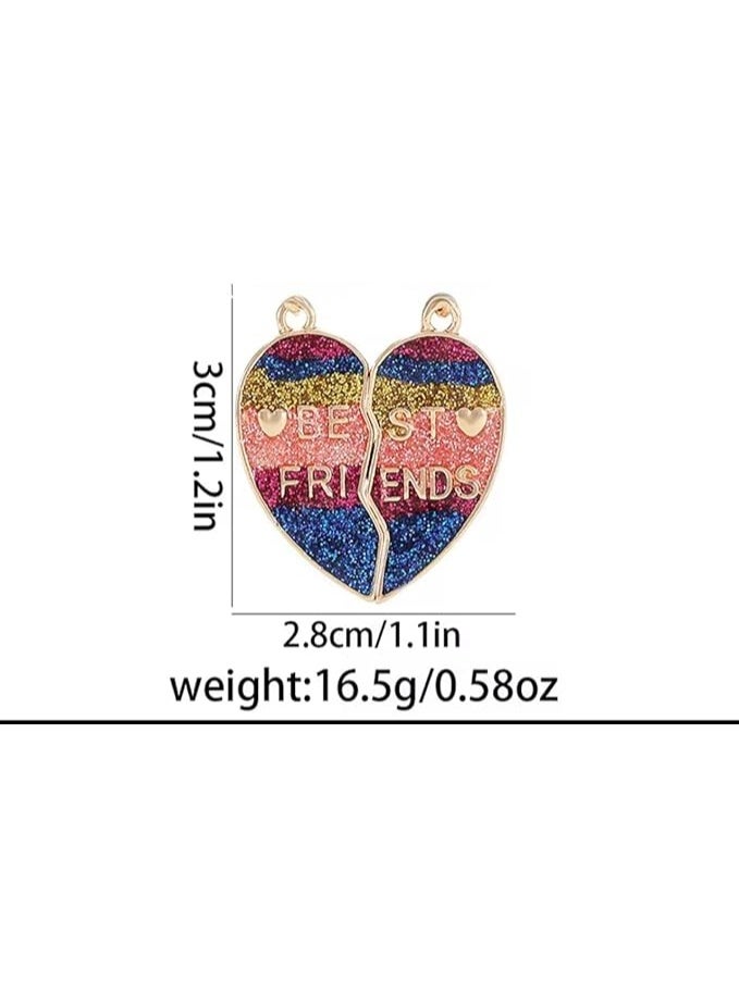 Split Heart Friendship Necklace - Two Matching Necklaces with Two Separate Hearts - Perfect Gifts for Best Friends - Image 2