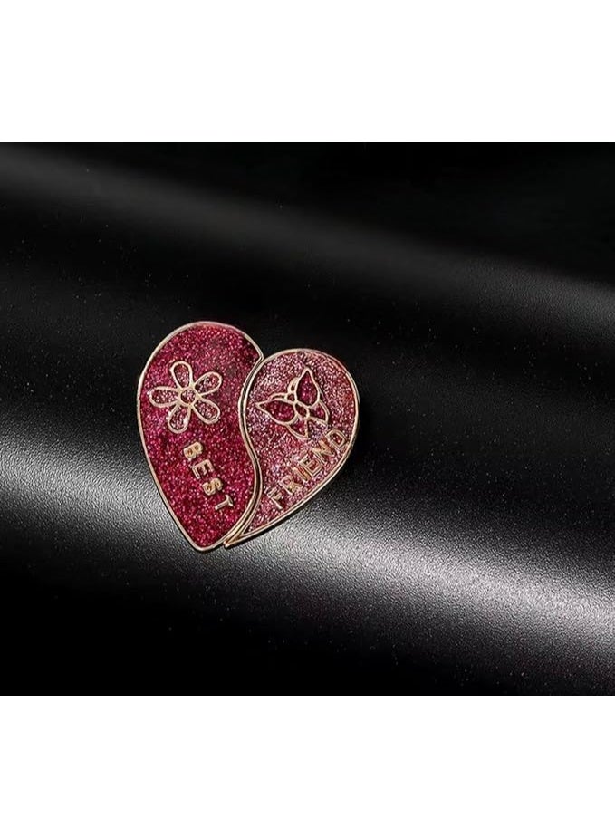 Split Heart Friendship Necklace - Two Matching Necklaces with Two Separate Hearts - Perfect Gifts for Best Friends - Image 3