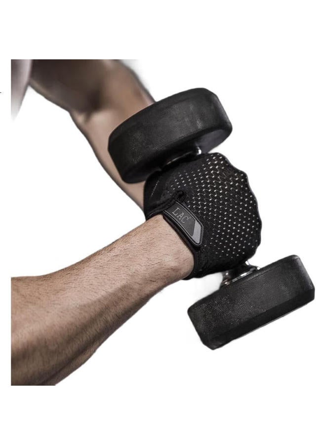 Lac Tactical Fingerless Gloves For Men, Combat Sports Protective Anti-Slip Outdoor Cycling Gloves Motorcycle Gloves, Size L - Image 1