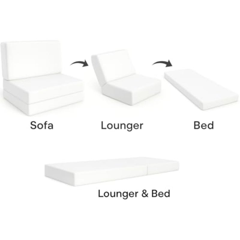 3 Fold Folding Mattress 180 x 90 x 11 cm Portable Floor Foam Mattress Made in UAE, Foldable Guest Bed with Washable Cover for Travel, Camping, and Adults - Image 4