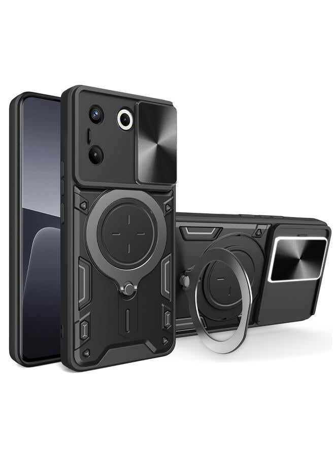 erorex Case For Tecno Camon 20 Pro 5G CD Texture Sliding Camshield Magnetic Holder Phone Case - Image 1