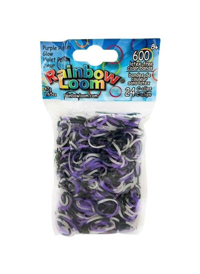 Rainbow Loom ® Glow In The Dark Collection: Purple Potion Rubber Bands With 24 Cclips (600 Count)  - Image 2