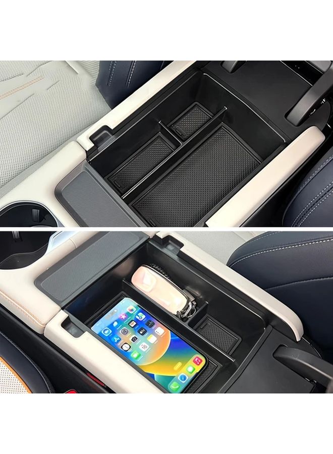Black Car Armrest Storage Box With Cup Holder And USB C Port For BYD Models - Image 5
