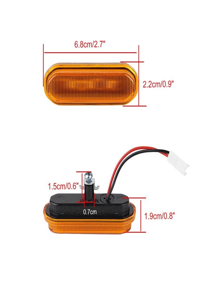 مصابيح شبكة أمامية LED من Cavauu لسيارة فورد برونكو سبورت باد لاندز 2021-2024، إكسسوارات برونكو 2024، مصابيح شبكة (3 قطع) (كهرماني) - Image 3