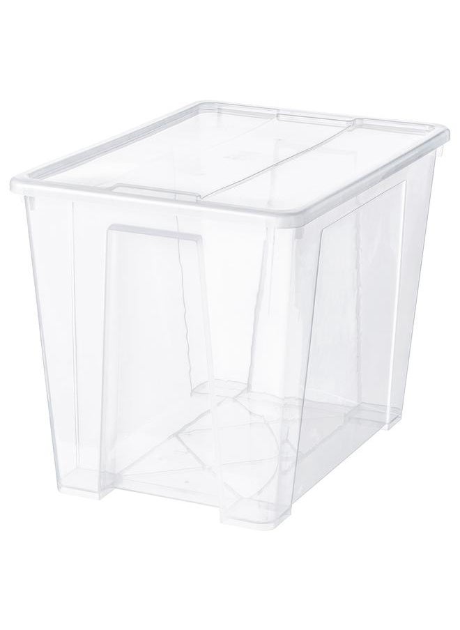 Generic Box with lid, transparent, 57x39x42 cm/65 l  - Image 1