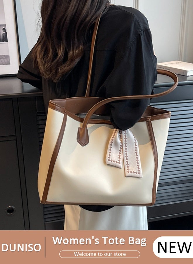 DUNISO Women's Shoulder Tote Bag Faux Leather Handbag for Women Large Capacity Messenger Fashionable Travel Shoulder Bag for Ladies Girls College Students - Image 1