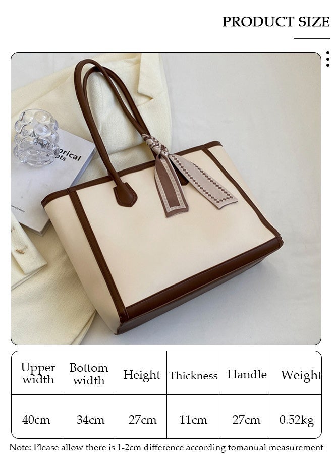 DUNISO Women's Shoulder Tote Bag Faux Leather Handbag for Women Large Capacity Messenger Fashionable Travel Shoulder Bag for Ladies Girls College Students - Image 3
