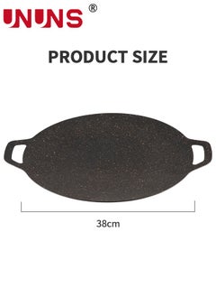 38cm Thickened Bbq Grill Pan,Grill Plate Barbecue Pan,Meat Roasting Pan Uncoated Nonstick Cookware For Home Gas/Outdoor Stoves,Round BBQ Griddle Pan With Hangable Handles,Baking Pancakes Ribs Pan - pzsku/ZC991DFED5B8FBD7B7779Z/45/_/1715587698/a1722f6a-162b-4791-9a02-729943c73798