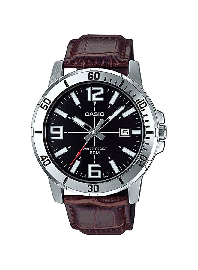 CASIO Men Enticer Water Resistant Analog Watch MTP-VD01L-1BVUDF - 49 mm - Brown - Image 1