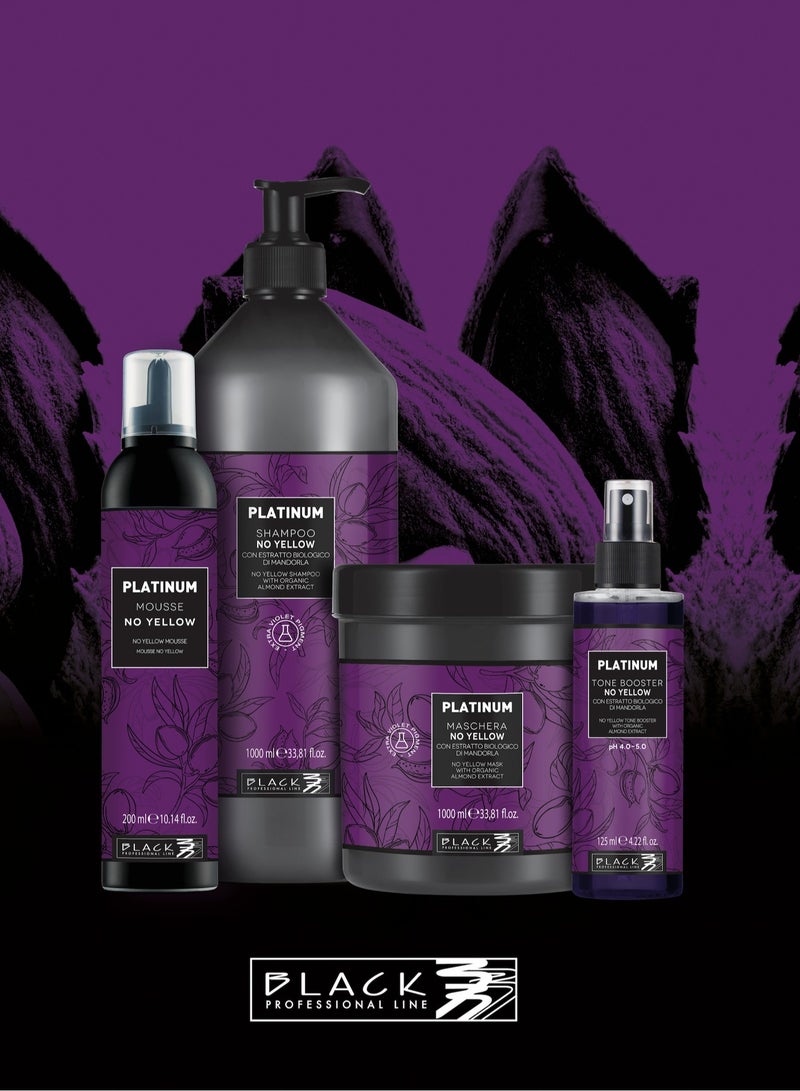 Black Professional Line Platinum Absolute Blond Hair Mask 1000ml – Anti-Yellow Toning with Almond Extract - Image 4