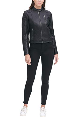Levi's Levis Womens Faux Leather Motocross Racer Jacket Standard and Plus Black Large - Image 3