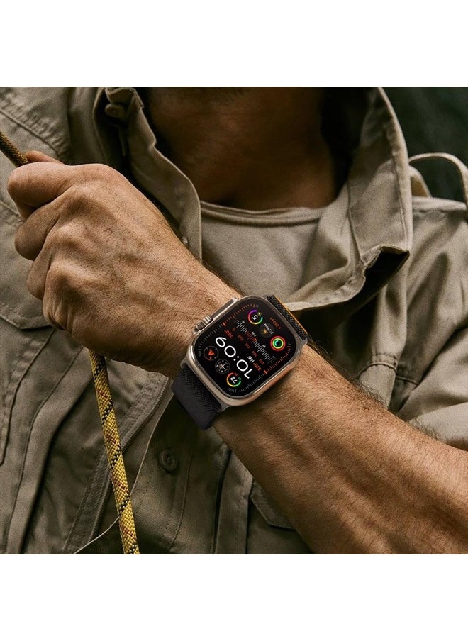 Suitisbest - Sport Bands Compatible with Apple Watch Ultra Band 49mm 46mm 45mm 44mm 42mm Men Women, Stretchy Nylon Sport Loop Strap with S-Hook for iWatch Series 10 Ultra SE 9 8 7 6 5 4 3, Titanium Hook - Image 1