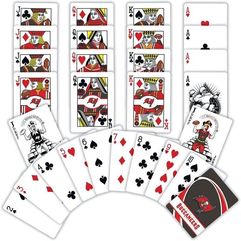 Master Pieces Officially Licensed NFL Tampa Bay Buccaneers Playing Cards - 54 Card Deck for Adults - Image 4